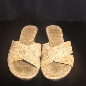 "Make Offer" Damiani's Tan  Woven Strap Sandals for Casual Comfort
